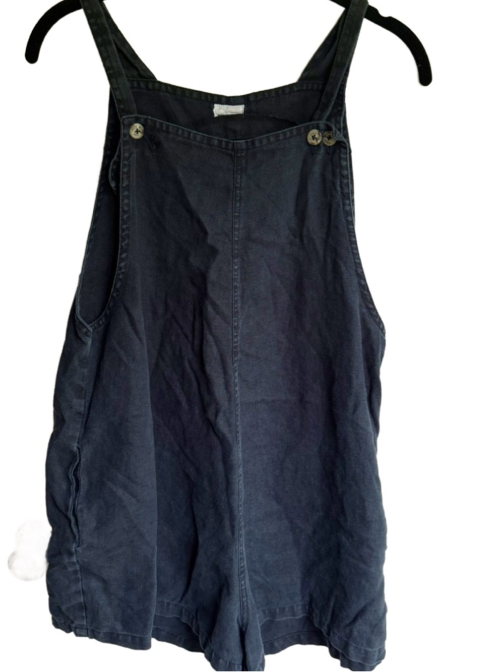 St. Agni Charcoal Button-Shoulder Linen Jumper